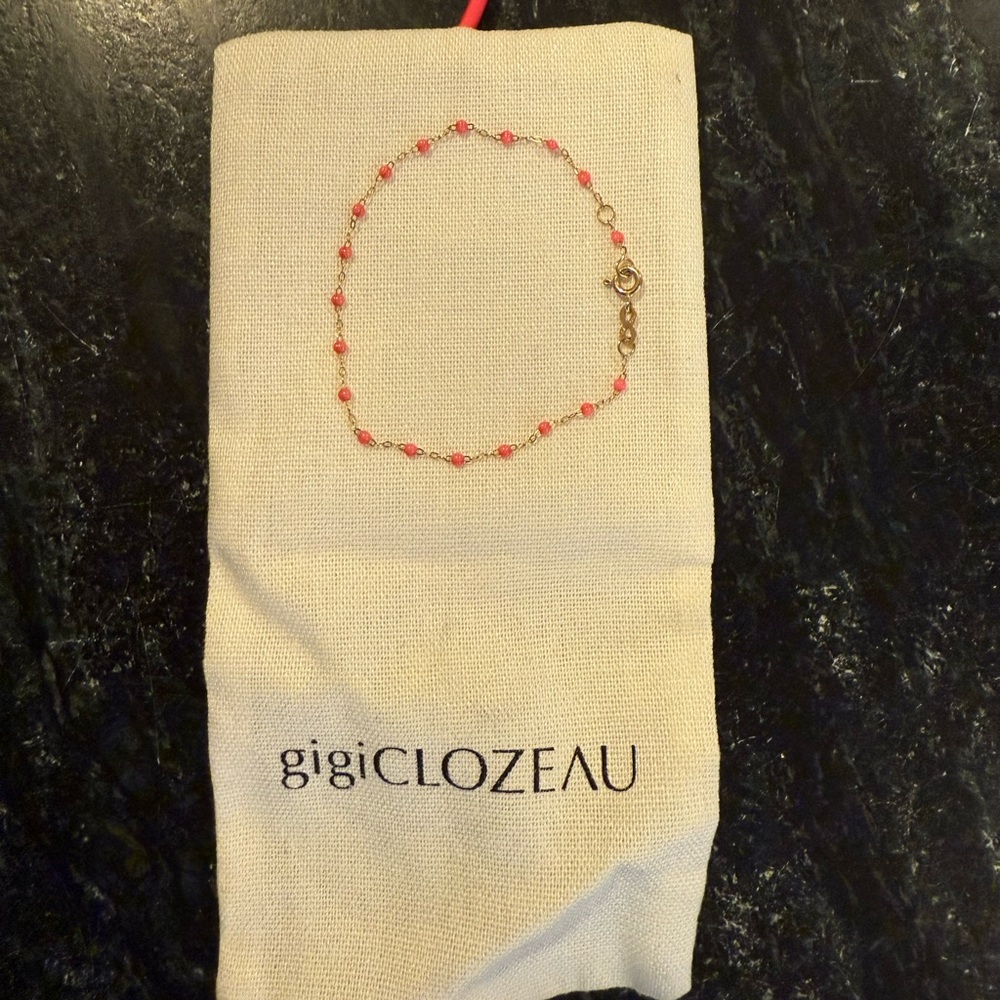 Gigi Clozeau Bracelet - 18 k gold with pink. EUC - Picture 3 of 3